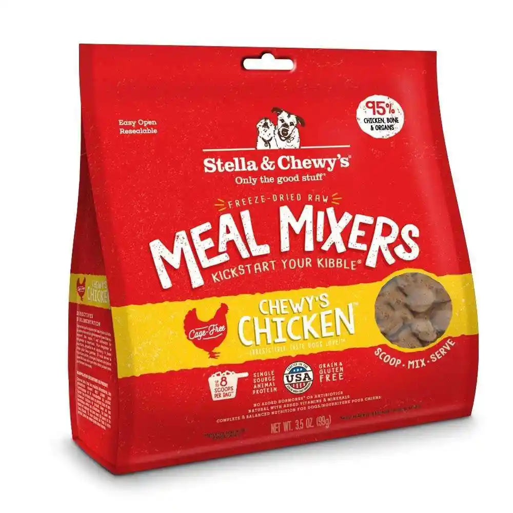 Meal Mixers Freeze Dried Raw Chicken Grain Free Dog Food Topper 3.5-oz
