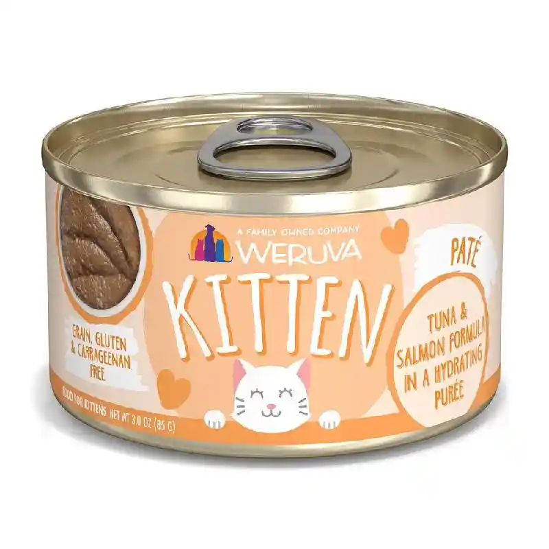 Weruva Kitten Tuna & Salmon Formula in a Hydrating Purée 3oz Can