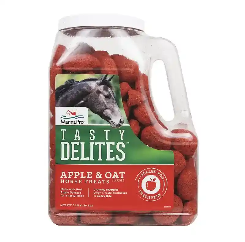Manna Pro Tasty Delites -Apple & Oat - Horse Treats - 3 lb