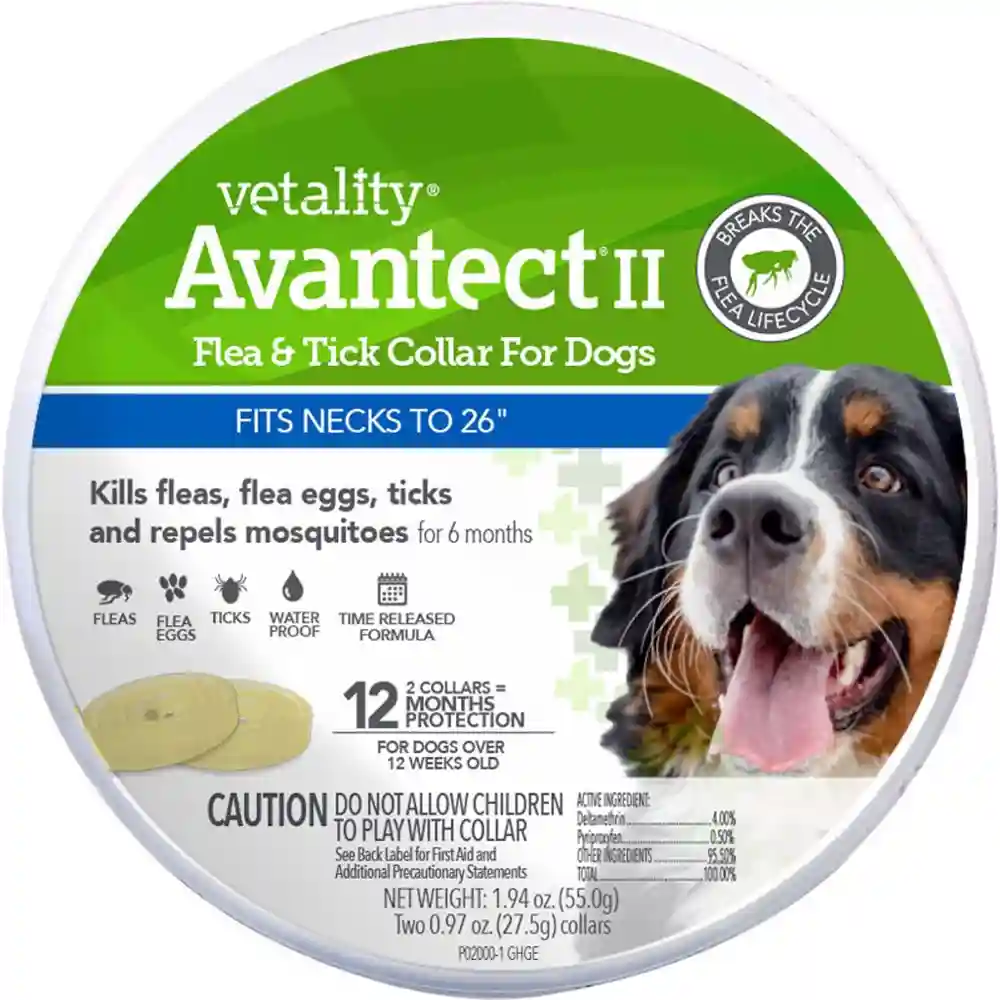 Vetality Avantect II Flea & Tick Collar Md/lg Dog - Up To 26 inch