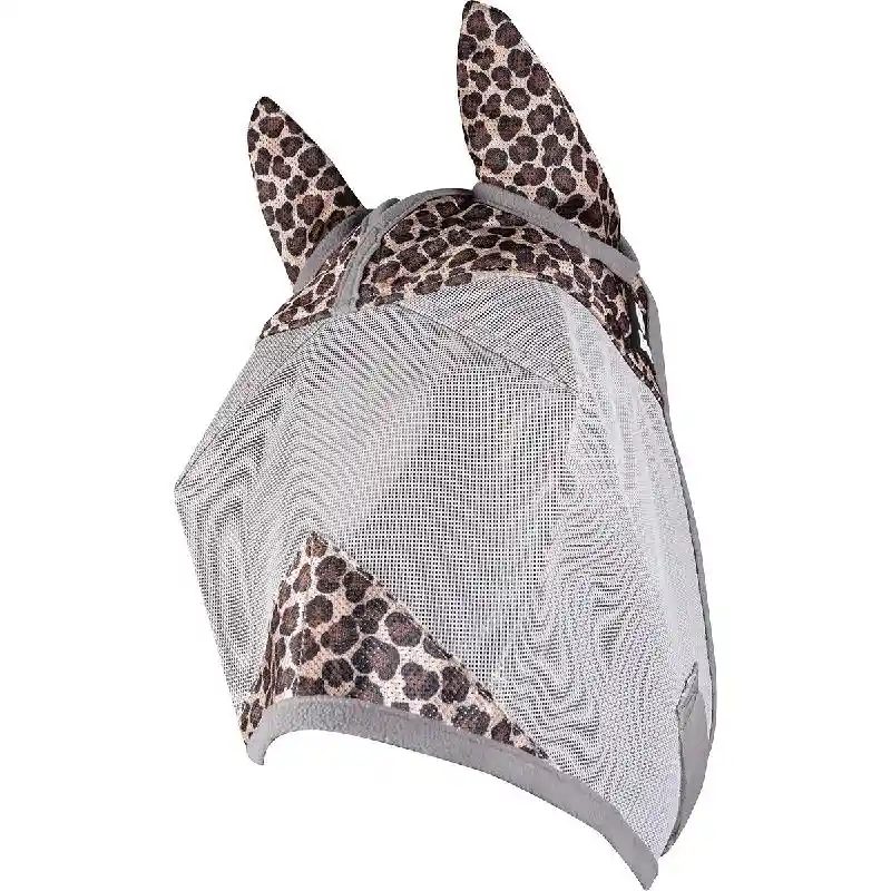 Cashel Crusader - Fly Mask With Ears - Leopard - Yearling/Large Pony
