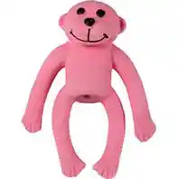 4" Latex Monkey Dog Toy - Pink 4"