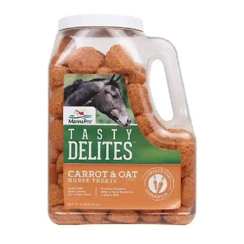 Manna Pro Tasty Delites -Carrot - Horse Treats - 3 lb