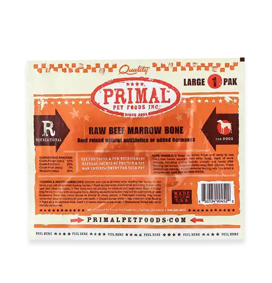 Raw Recreational Beef Marrow Bone (large Size) L