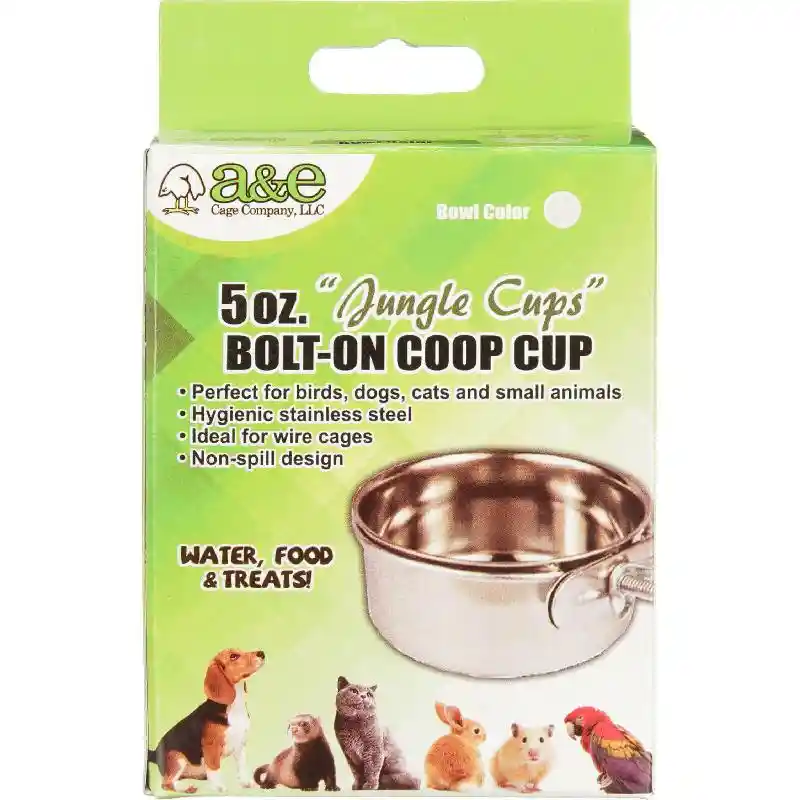 Stainless Steel Coop Cup With Bolt Hanger Stainless Steel 5oz