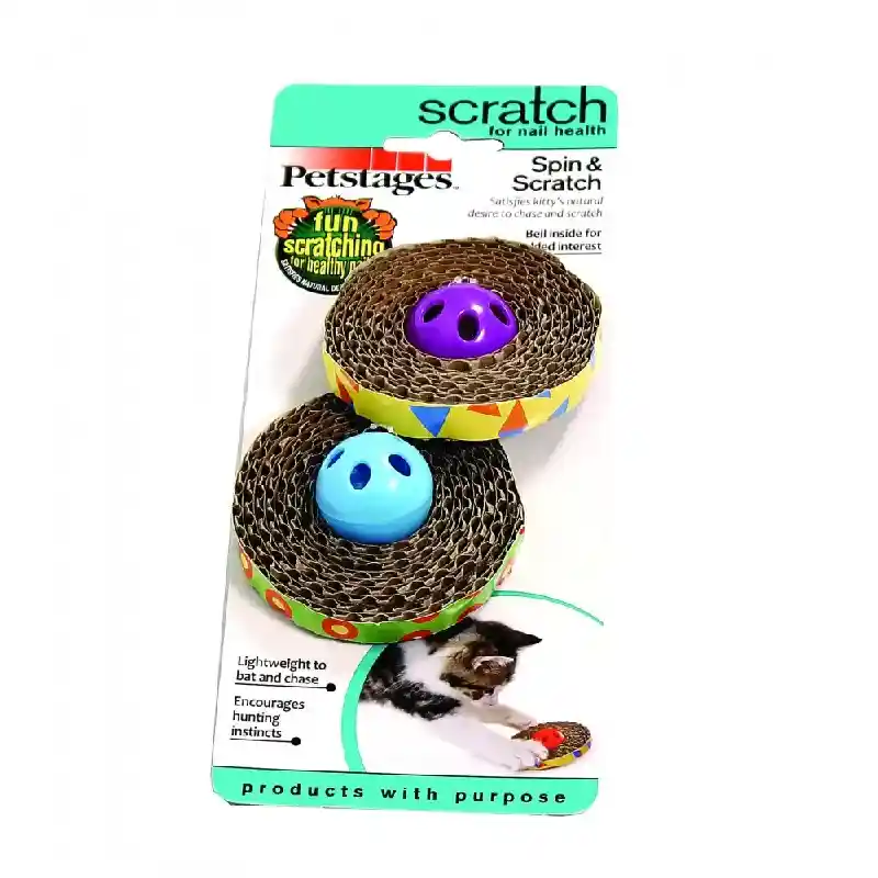 Spin & Scratch Cat Toy Assorted 2 Pack