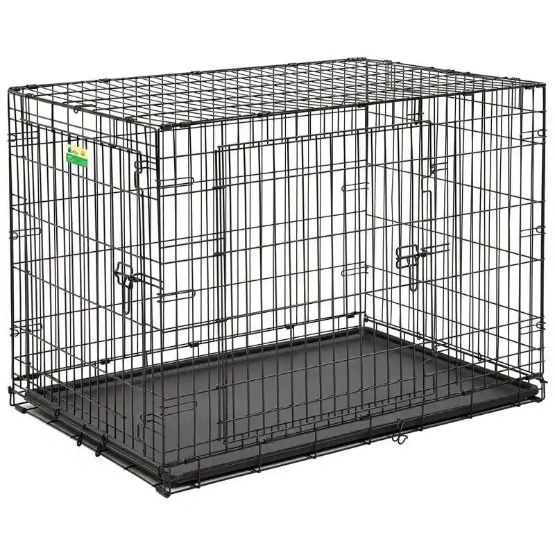 Contour Double Door Dog Crate Black 42x28x30
