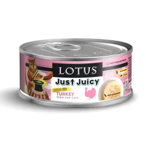 Lotus Grain-Free Just Juicy Turkey Stew Canned Cat Food 5.3oz