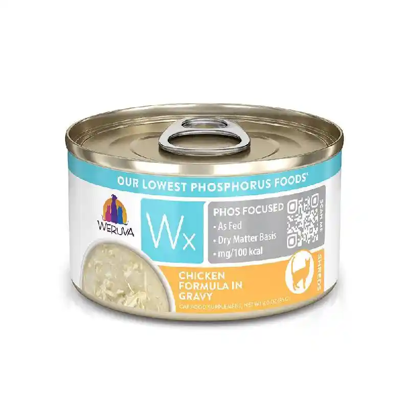 Weruva Wx Phos Focused, Chicken Formula in Gravy, 3oz Can