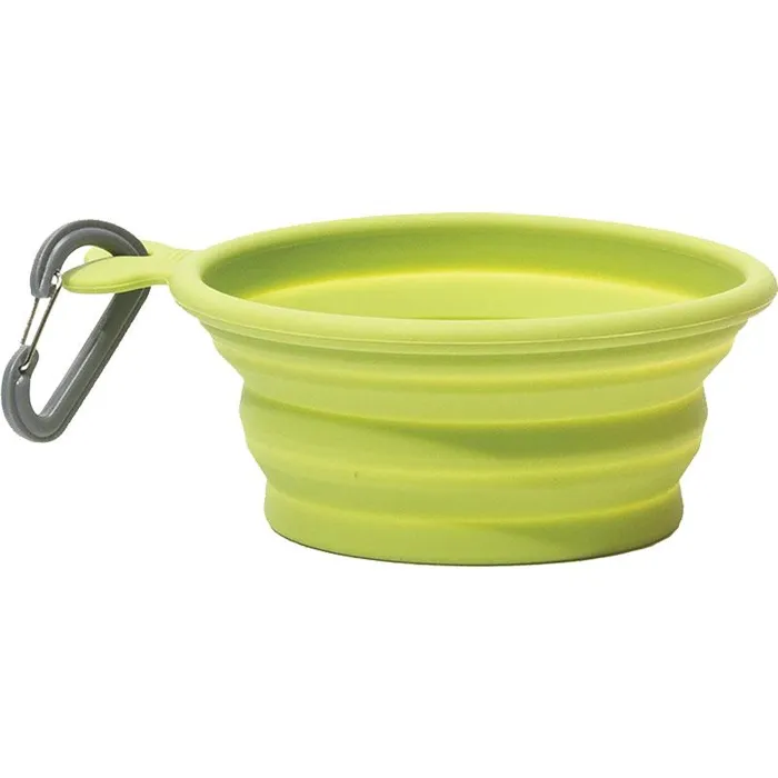 Messy Mutts Collapsible Bowl- Green - Small 1.75-cups