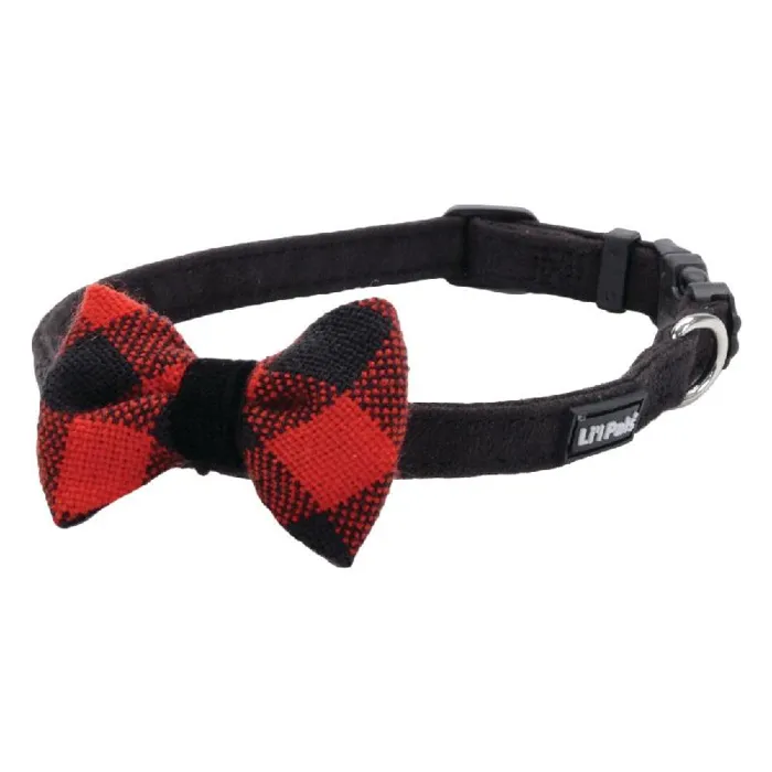 Coastal lil Plals Collar Red Plaid Flower