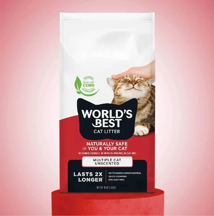 World's Best - Multiple Cat Litter Clumping Unscented 15 LB