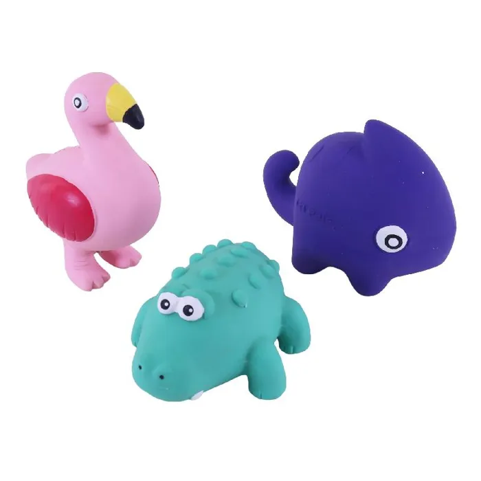 Li'l Pals Latex 3 Piece Toy Set, Tropical Pets