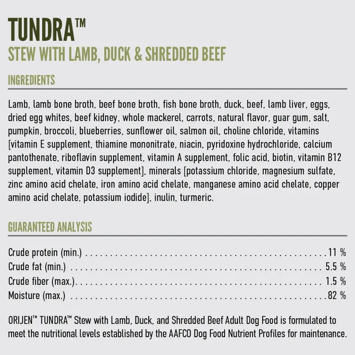 Orijen Dog Tundra Stew 12.8-oz