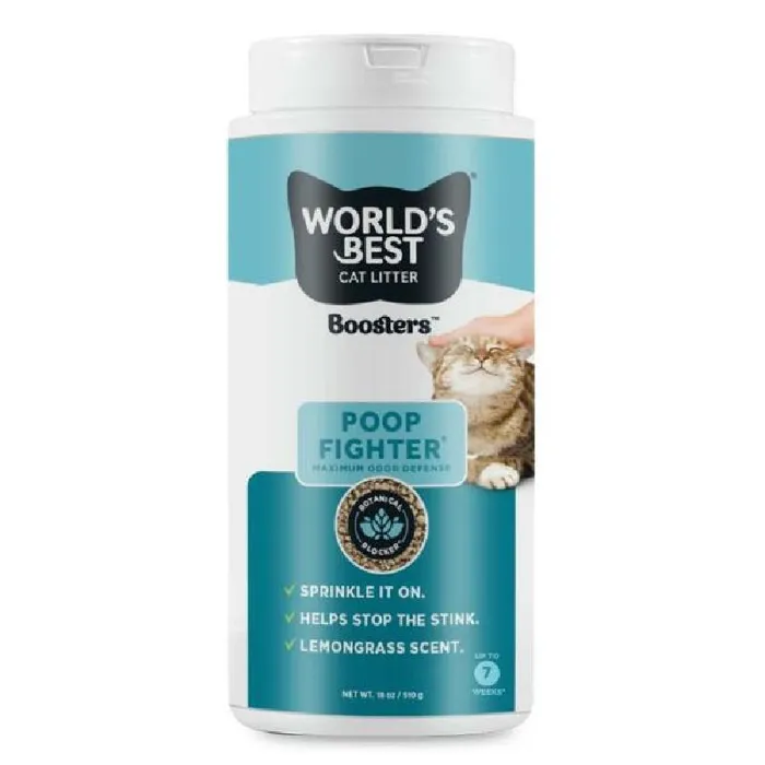 Worlds Best Cat Litter Booster Poop Fighter 18oz