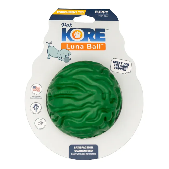 Petkore Luna Ball For Dogs, Green, 4"
