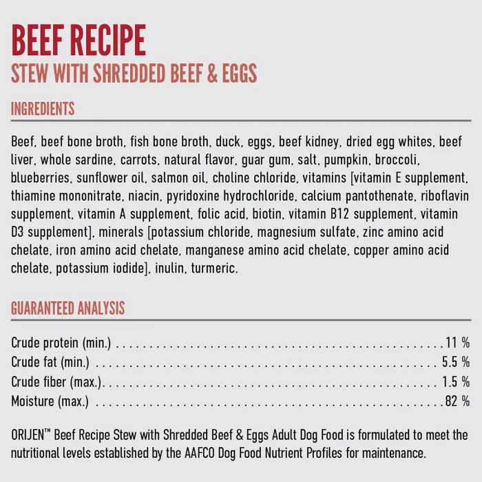 Champion Dog Orijen Gf Bf Stew Can 12.8-oz