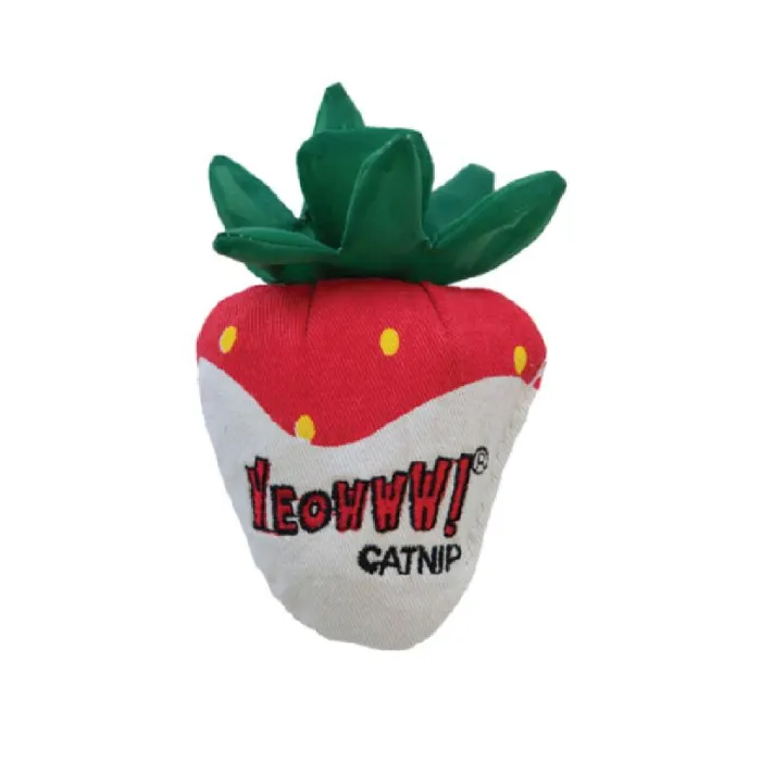 Yeowww! Catnip Strawberry White Chocolate Dipped