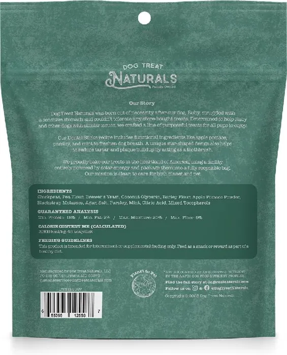 Dog Treat Naturals Dental Sticks 20-ct Mint