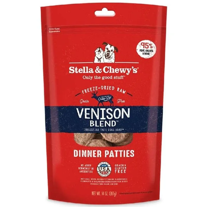 Stella & Chewy's Fd Dog Simp Venison Patties 14-oz