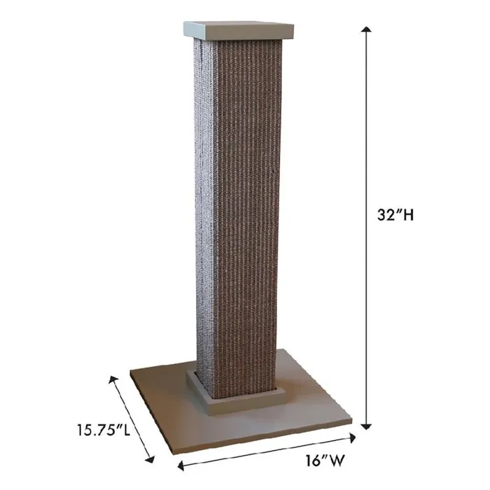 32 In. Ultimate Scratching Post - Gray