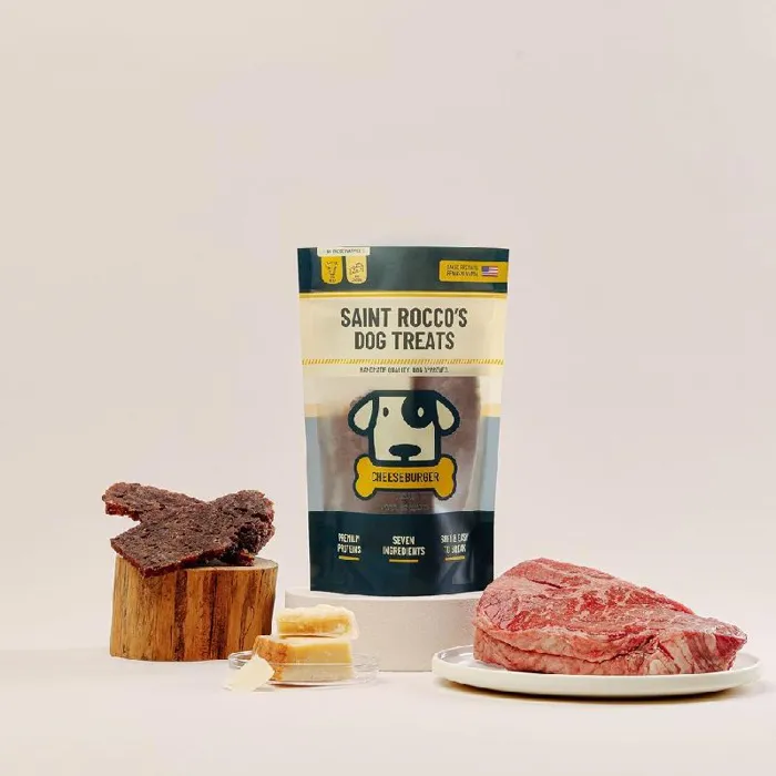 Saint Roccos Dog Treats Cheese Burger 8-oz