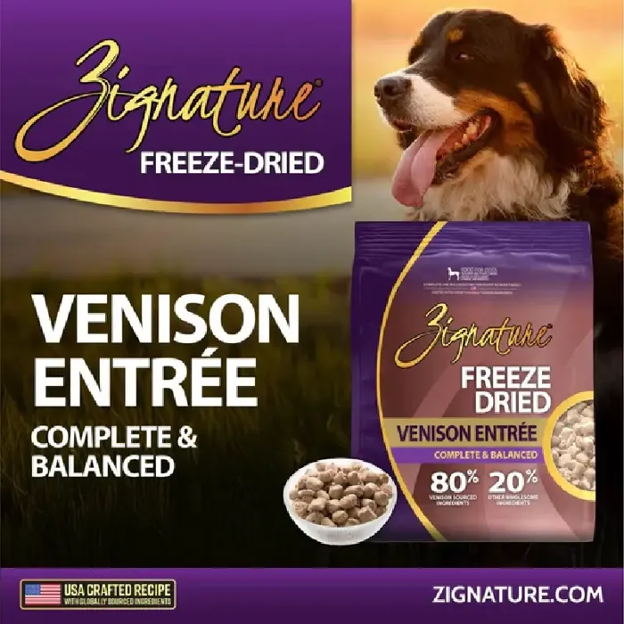 Zignature Freeze Dried Venison Entrée 4 Oz