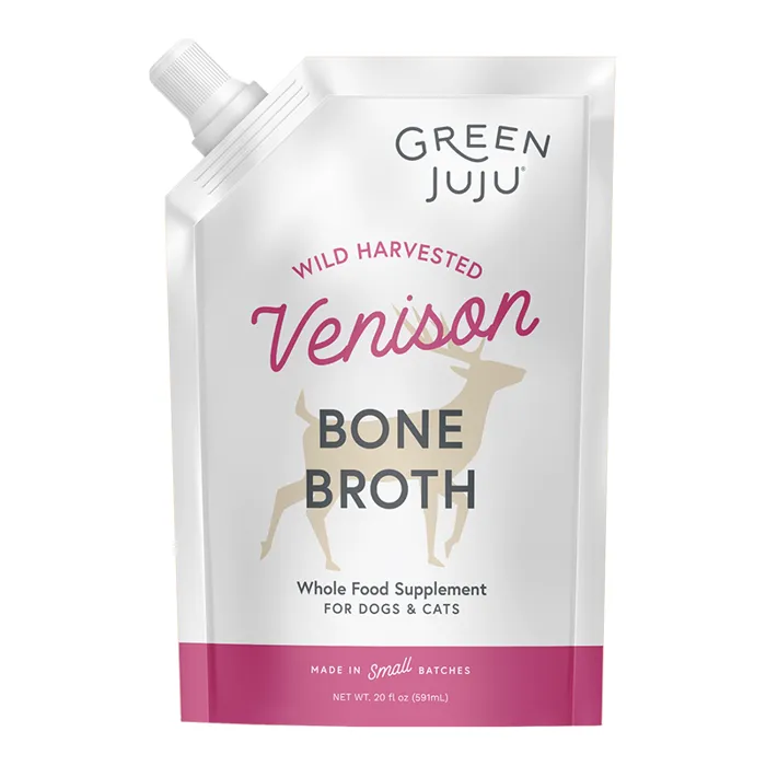 Green Juju Dog Cat Bone Broth Venison Frozen 20-oz