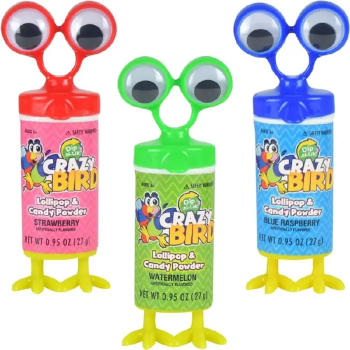 Dip-N-Lik Crazy Bird Lollipop & Candy Powder