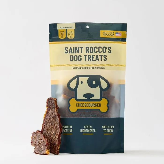 Saint Roccos Dog Treats Cheese Burger 8-oz