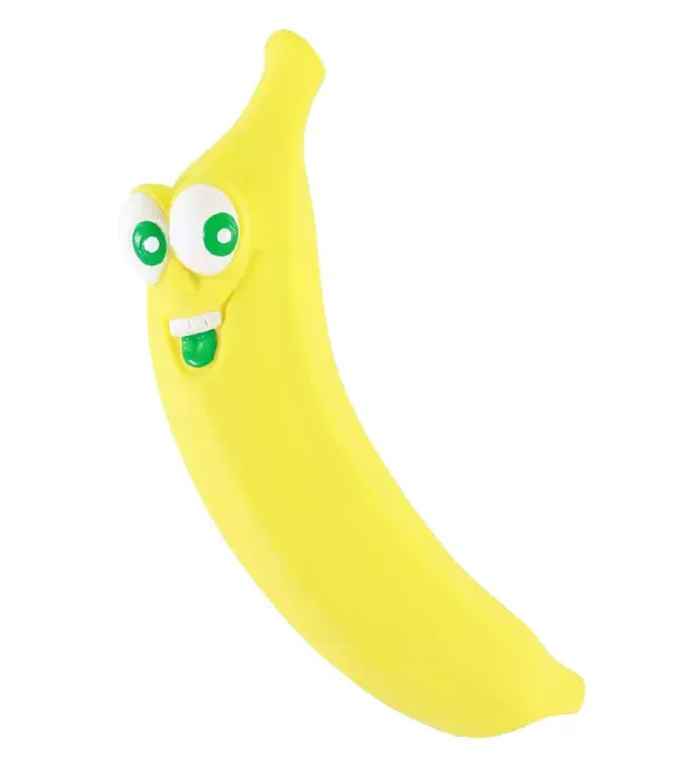 Rascals By Coastal Latex Dog Toy, Banana, 8"