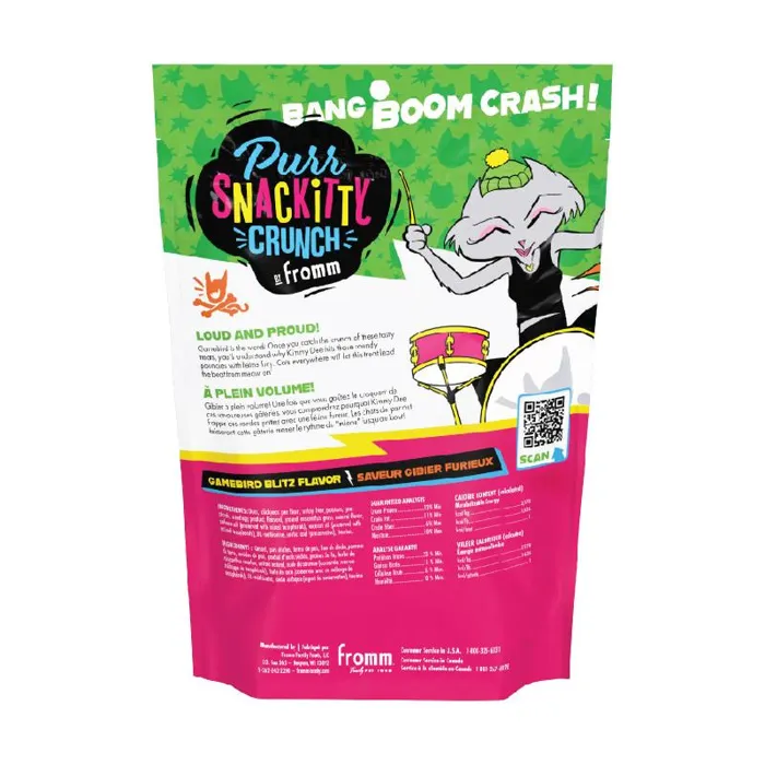 Fromm Purrsnackitty Crunch Gamebird Blitz Treat 3oz
