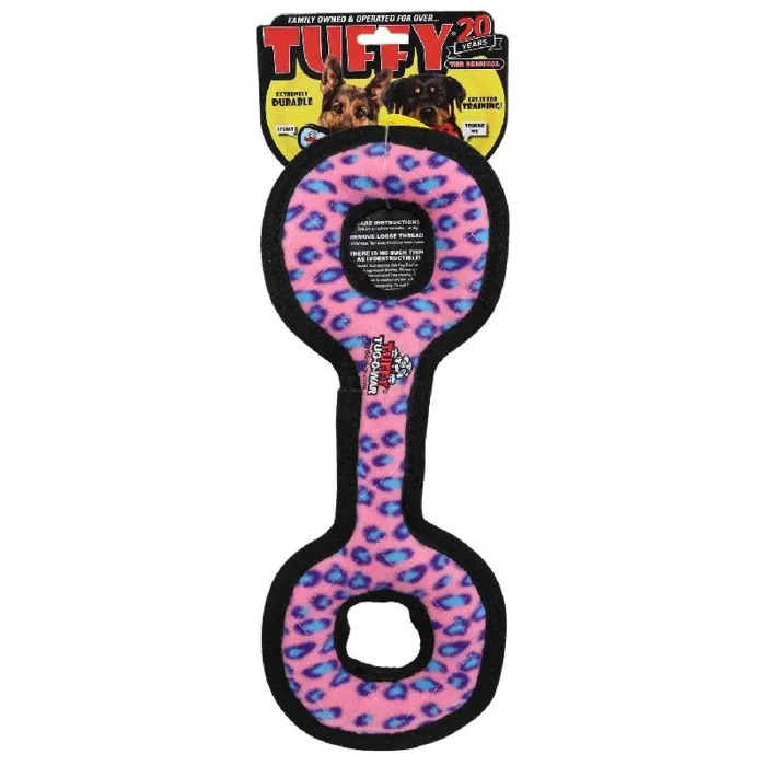 Tuffy Ultimate Tug-O-War - Pink Leopard, Med