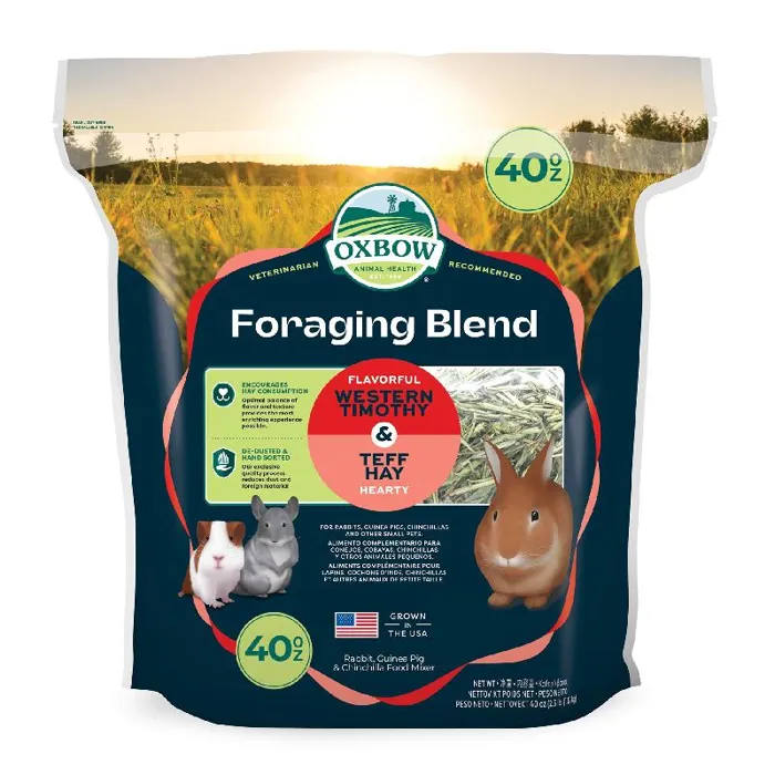 Oxbow Foraging Blend- Timothy & Teff Hay Blend - 40oz