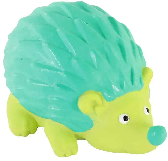 Rascals By Coastal Latex Dog Toy, Teal Hedgehog, 2"