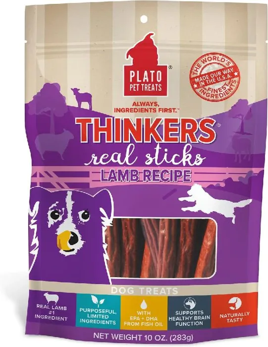 Plato Thinker's Dog Treats Lamb 10-oz