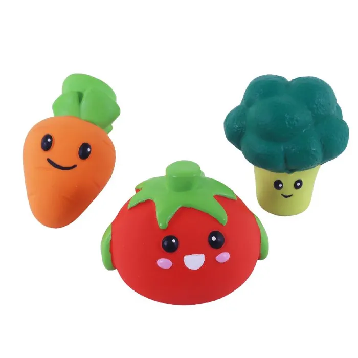 Li'l Pals Latex 3 Piece Toy Set, Garden Veggies