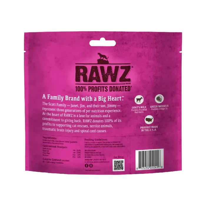Rawz Freeze Dried Cat Treats - Rabbit & Goat's Milk 1oz
