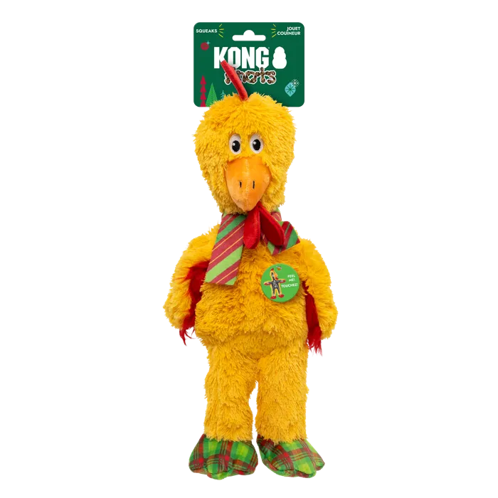 KONG Holiday Knots Chicken medium large front view