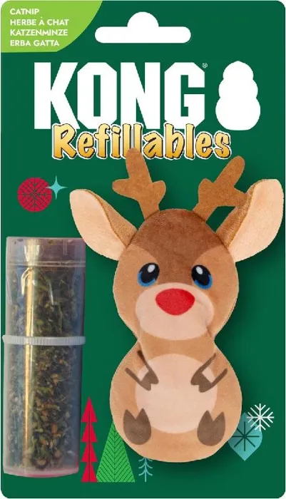 Kong Holiday Refillables Reindeer Cat Toy