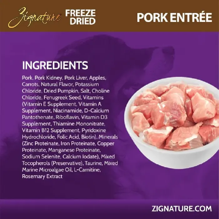 Zignature Freeze Dried Pork Entrée 4 Oz