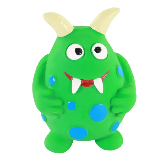 Rascals By Coastal Latex Dog Toy, Green Monster, 3"