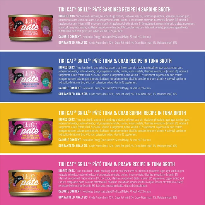 Tiki Cat Grill Pate Variety Pack 12-pk 2.8-oz