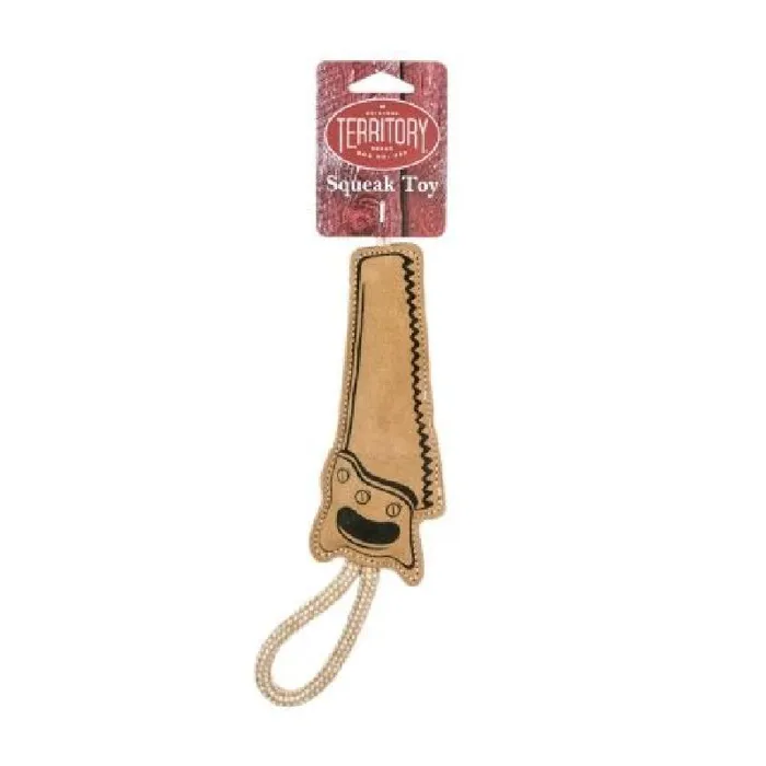 Original Territory Natural Leather Saw Tug W/Sqkr