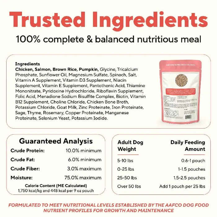 Dave's Dog Wet Homestyle Chic Salm & Brn Rice Pch