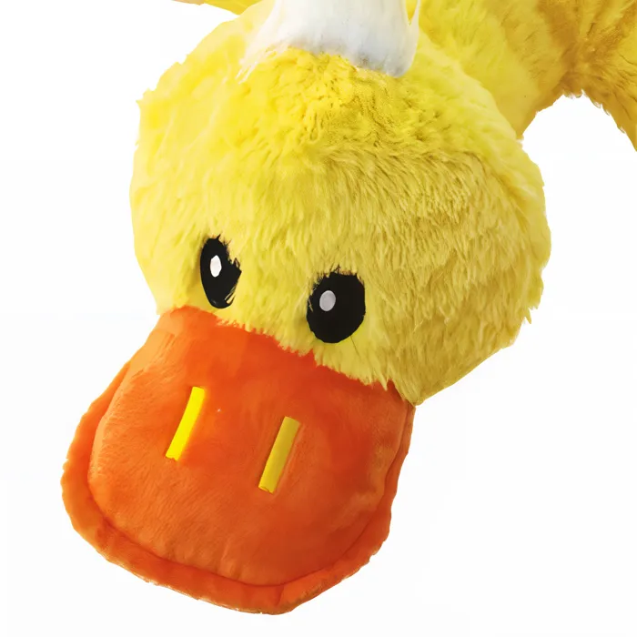 KONG Comfort Jumbo Duck XL yellow face and beak close-up