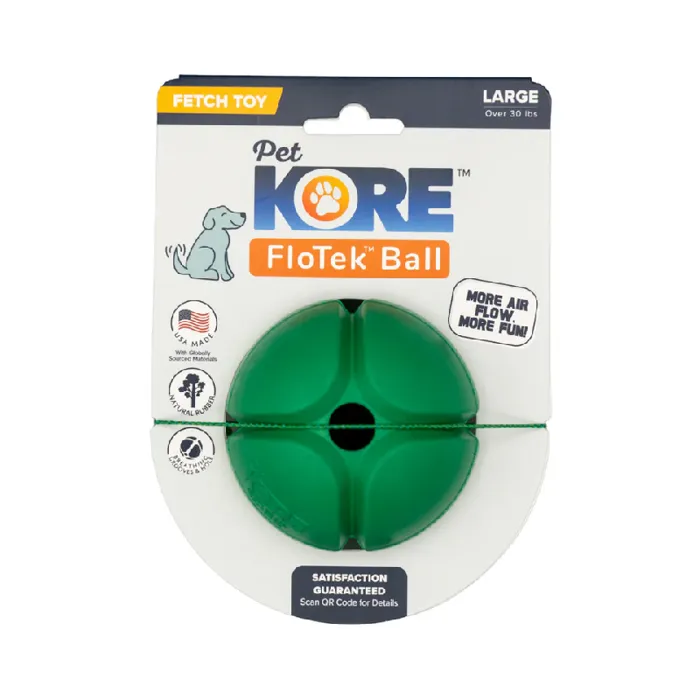 Petkore Flotek Ball For Dogs, Green, Large