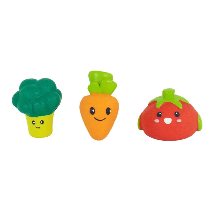 Li'l Pals Latex 3 Piece Toy Set, Garden Veggies