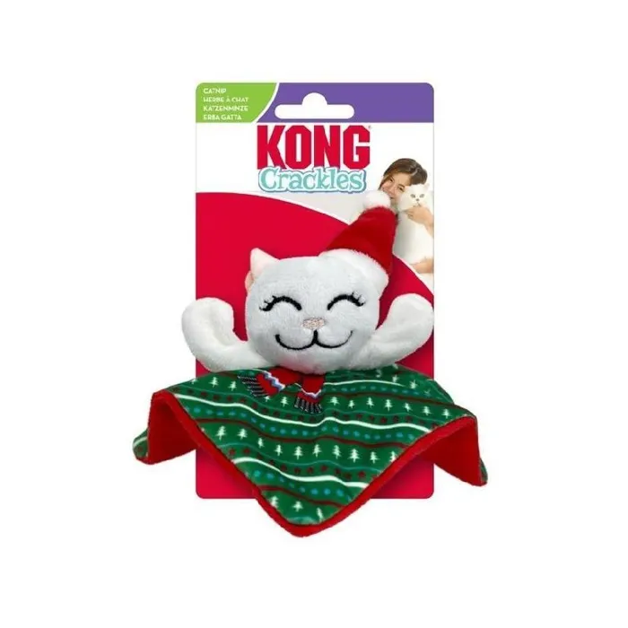 Holiday Crackles Santa Kitty Argyle