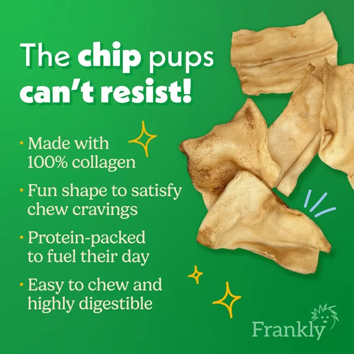 Frankly peanut butter beef chew chips, chip product graphic